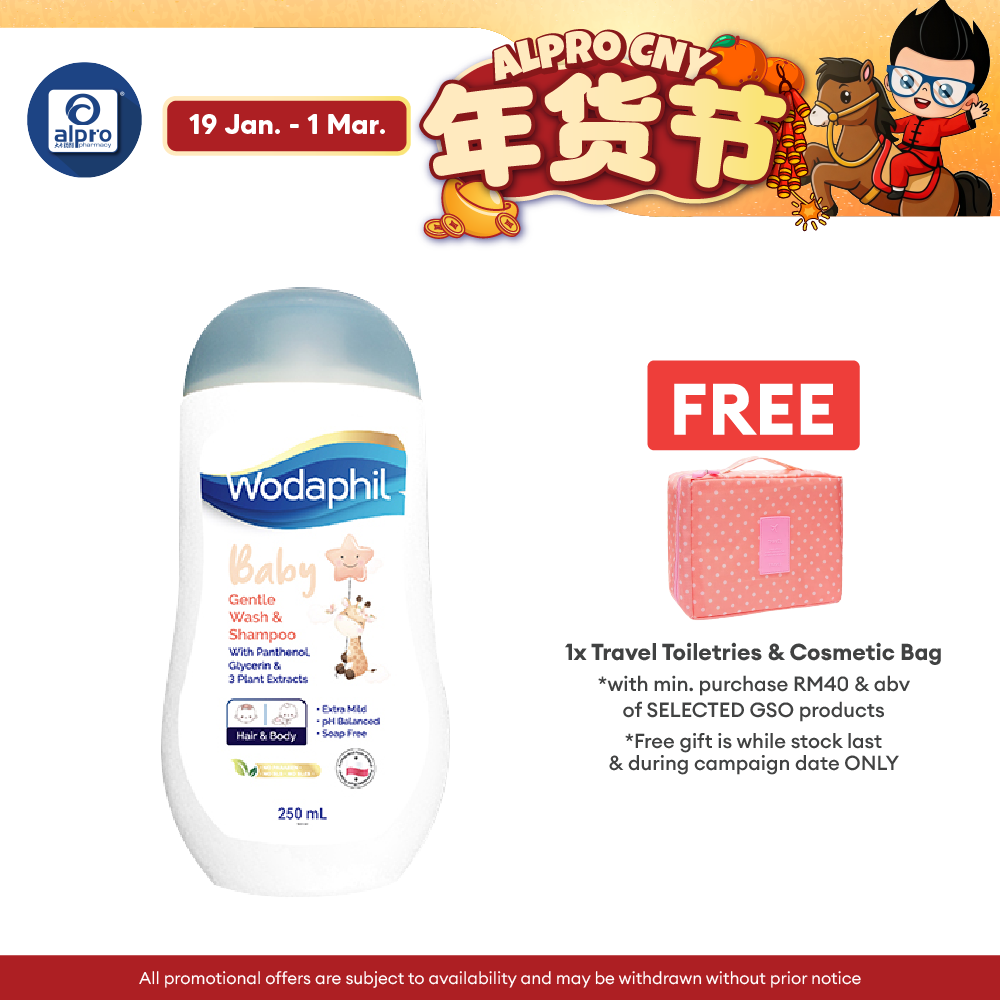 Wodaphil Baby Gentle Wash & Shampoo 250ml | Baby Wash & Shampoo