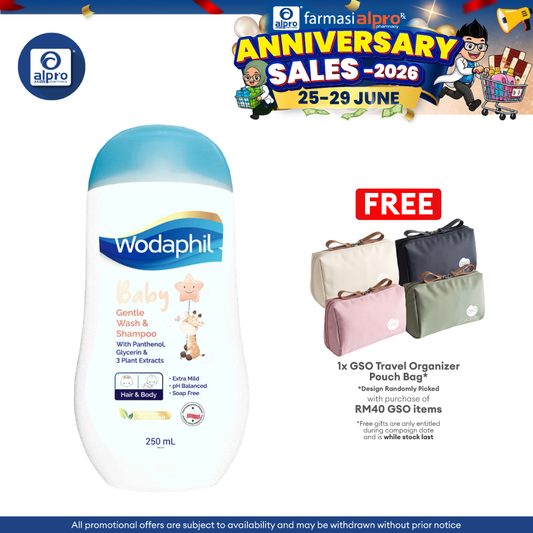 GSO Wodaphil Baby Gentle Wash & Shampoo 250ml | Baby Wash & Shampoo GSO