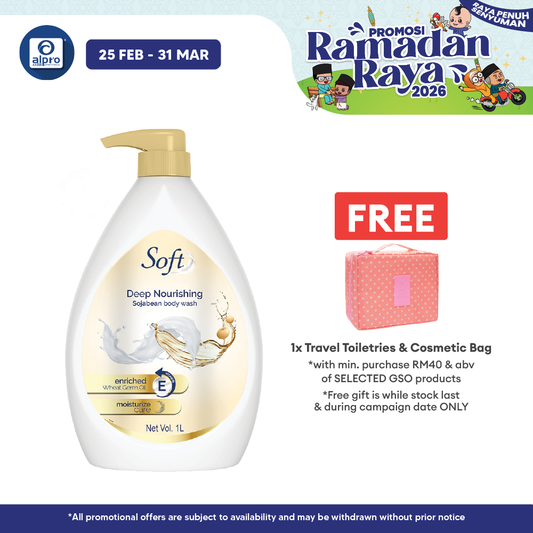 Soft Deep Nourishing Soja Bean Body Wash 1000ml | Soften and Protect Skin GSO