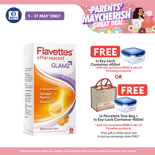 Flavettes Glamz Effervescent 30s | Skin Nourishment Alpro Pharmacy