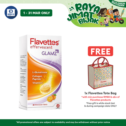 Flavettes Glamz Effervescent 30s | Skin Nourishment Alpro Pharmacy