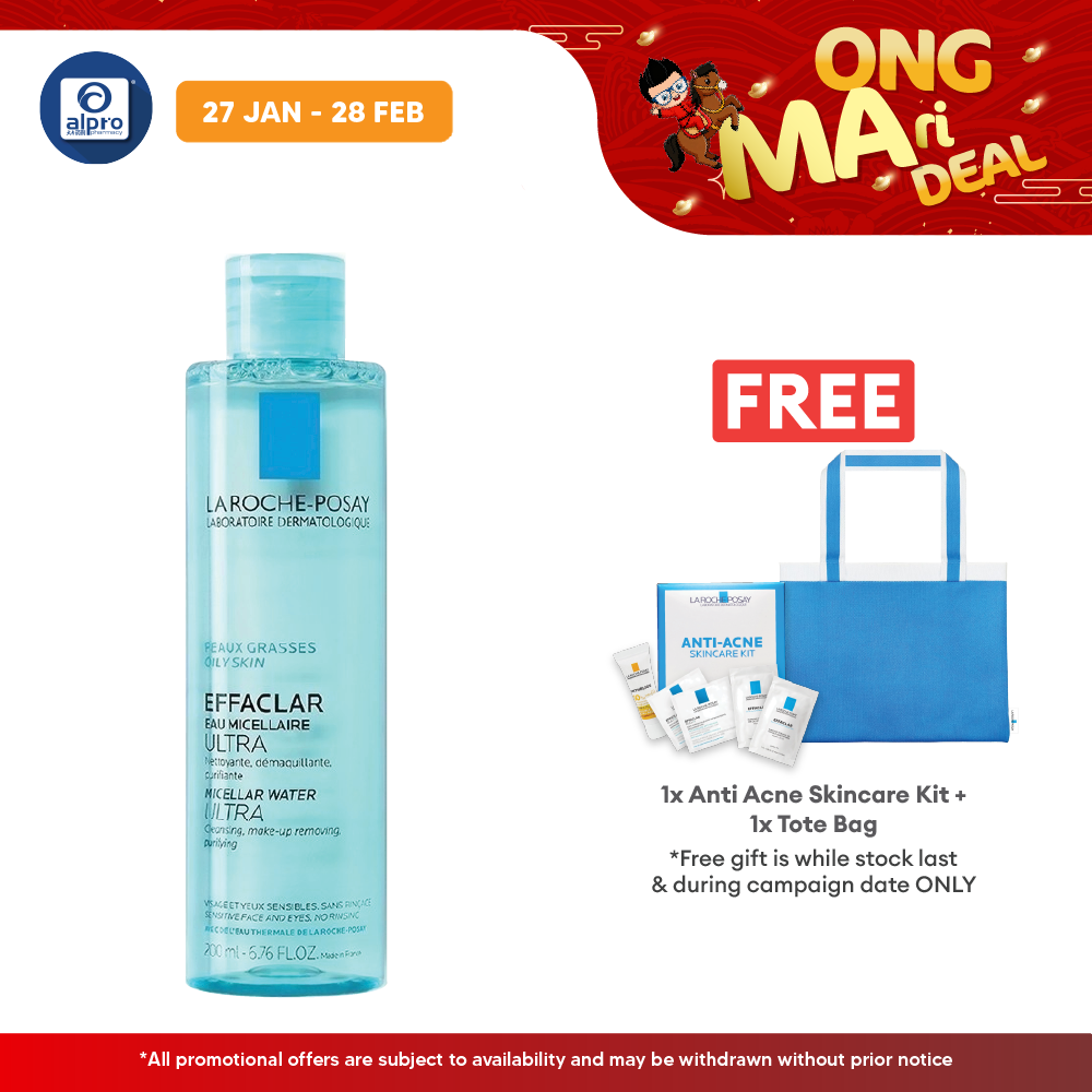 La Roche Posay Effaclar Micellar Water 200ml | Effectively Removes Impurities and Dirt La Roche Posay