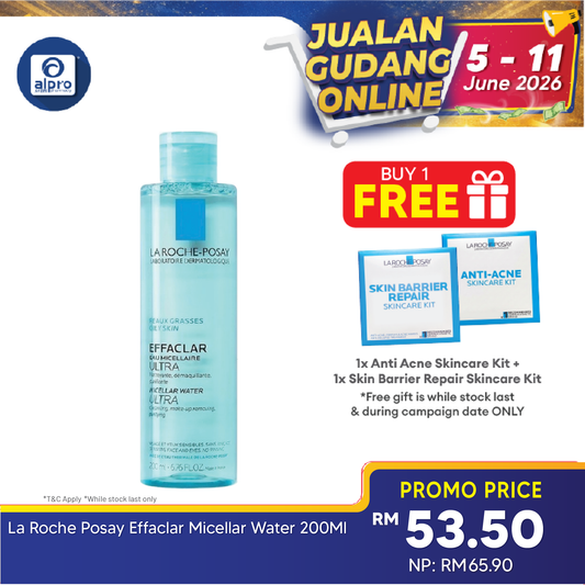 La Roche Posay Effaclar Micellar Water 200ml | Effectively Removes Impurities and Dirt La Roche Posay