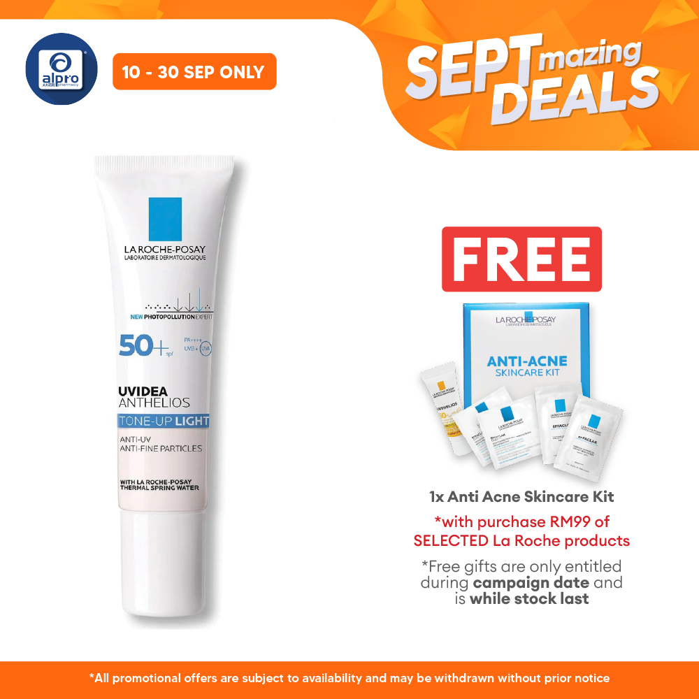 La Roche Posay UVidea Tone-up Light Cream 30ml | Instanly Brightens Alpro Pharmacy