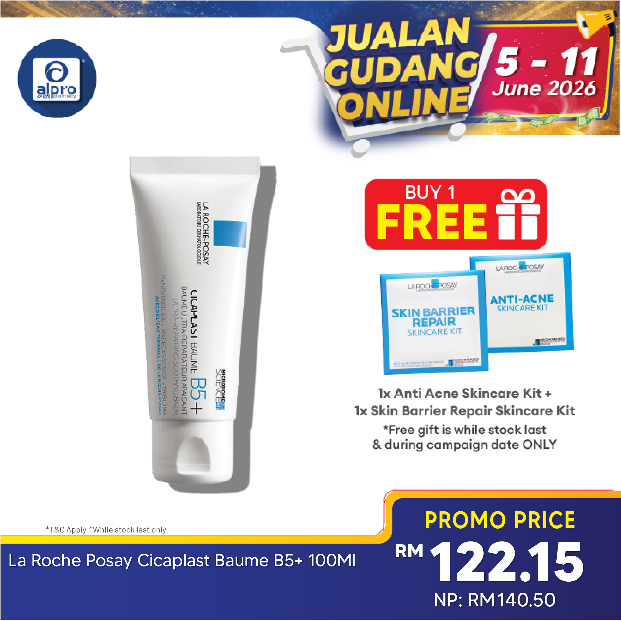 La Roche Posay Cicaplast Baume B5 100ml | Soothes Dry Skin Irritations La Roche Posay