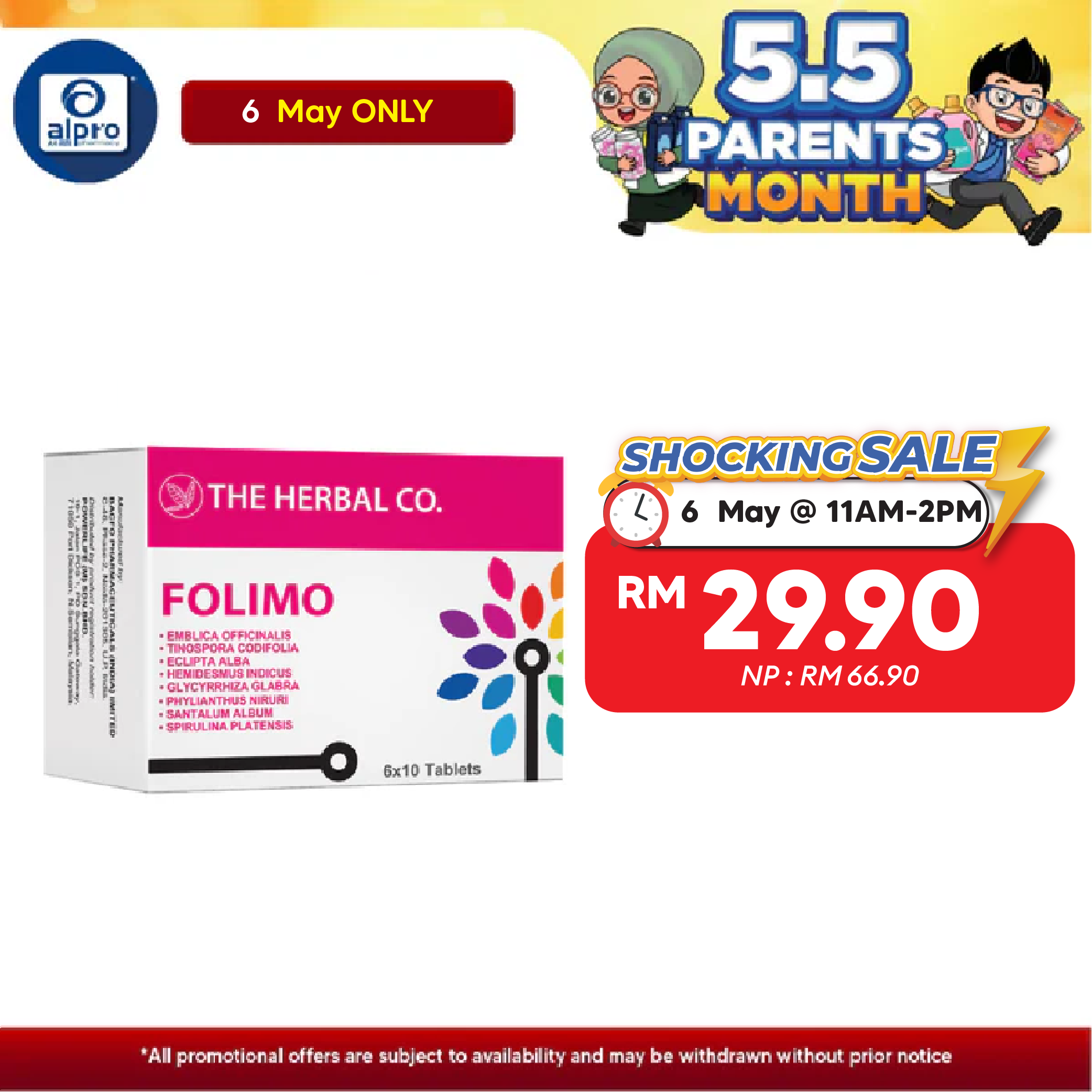THC Folimo 6x10 Tablets | Hair Growth Supplement The Herbal Co