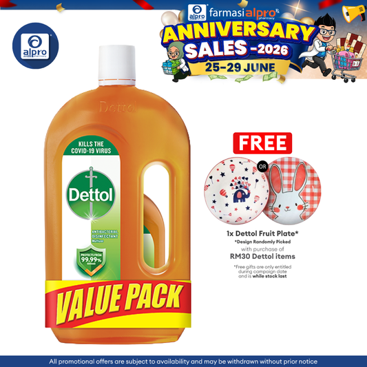 Dettol Antiseptic Liquid 1liter with Free 250ml | Helps Protect Against Harmful Bacteria Dettol