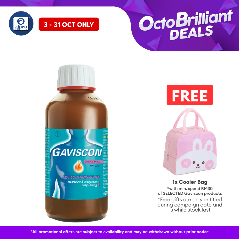 Gaviscon Liquid Peppermint 200ml | Soothes and Cools the Oesophagus Gaviscon