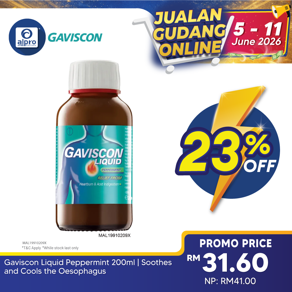 Gaviscon Liquid Peppermint 200ml | Soothes and Cools the Oesophagus Gaviscon
