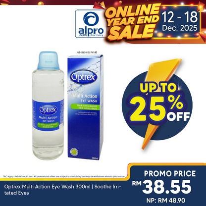 Optrex Multi Action Eye Wash 300ml | Soothe Irritated Eyes Optrex