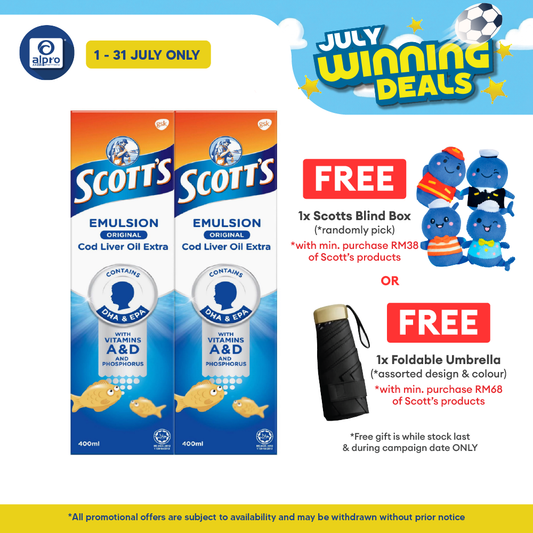Scotts Emulsion Cod Liver Oil Original 2x400ml | Brain Health Scotts