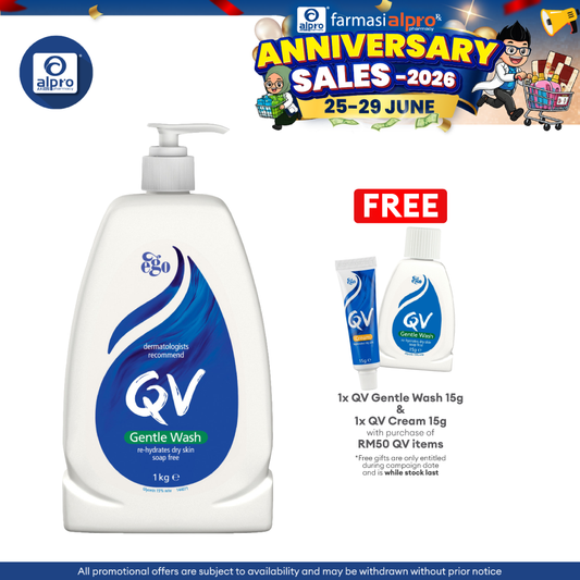 Ego QV Gentle Wash 1kg l For Dry To Very Dry Skin Wash QV