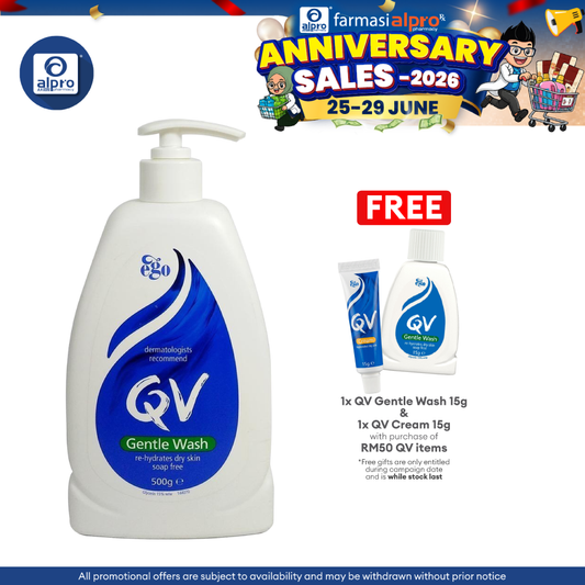 QV Gentle Wash 500ml | Body Wash For Dry To Very Dry Skin QV