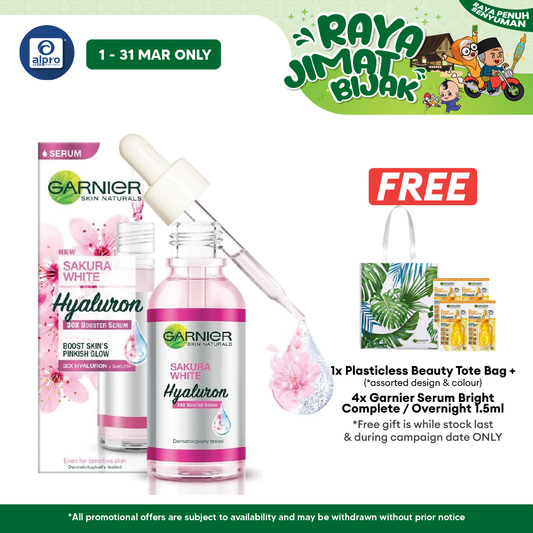 Garnier Sakura White Pinkish Booster Serum 30ml | Hydrate and Brighten Alpro Pharmacy