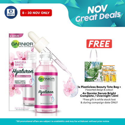 Garnier Sakura White Pinkish Booster Serum 30ml | Hydrate and Brighten Alpro Pharmacy