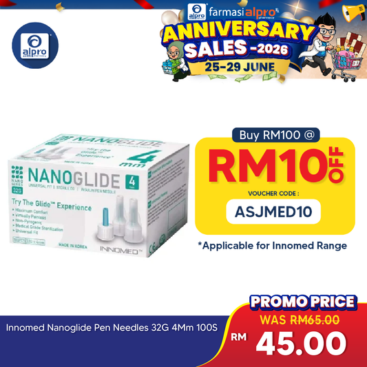 Innomed Nanoglide Pen Needles 32g 4mm 100s Alpro Pharmacy