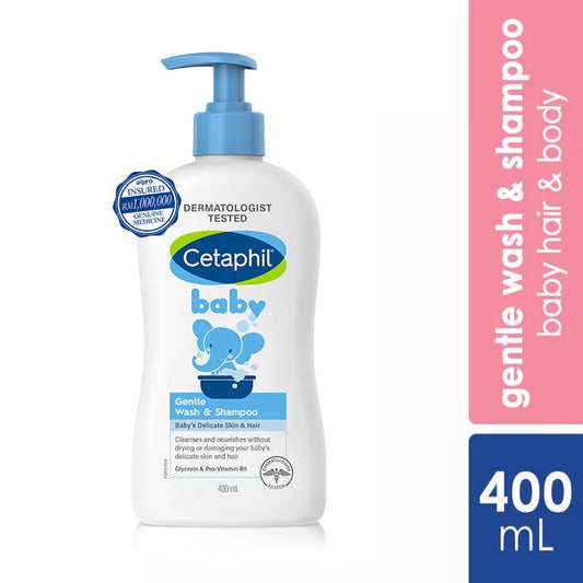 Cetaphil Baby Wash & Shampoo 400ml | Soft and Smoothing Alpro Pharmacy