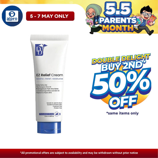 DD EZ Relief Cream 120g  | Relief Cream for Dry, Itchy Skin DD