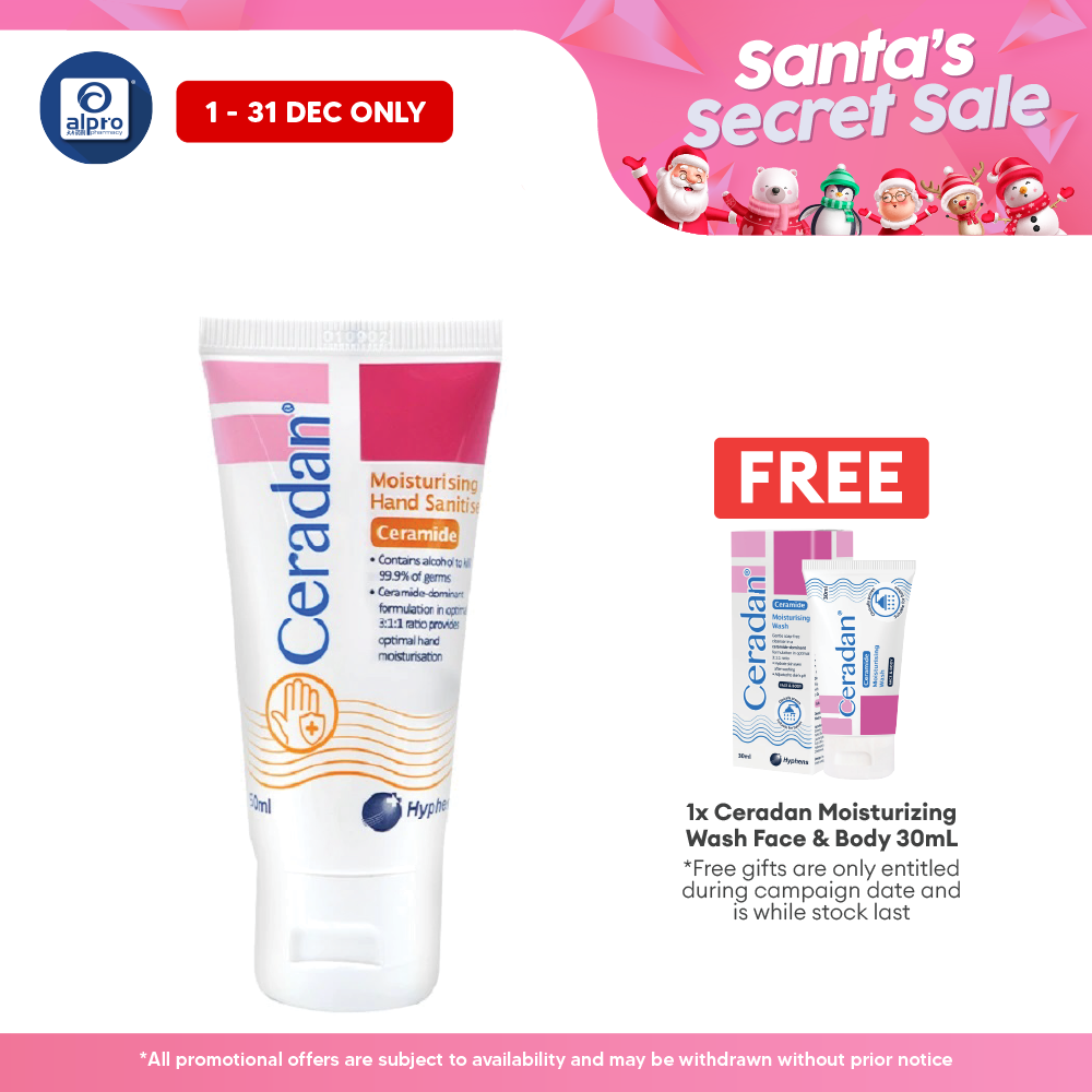 Ceradan Moisturising Hand Sanitiser 50ml Ceradan