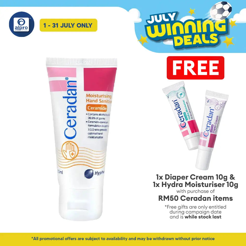 Ceradan Moisturising Hand Sanitiser 50ml Ceradan