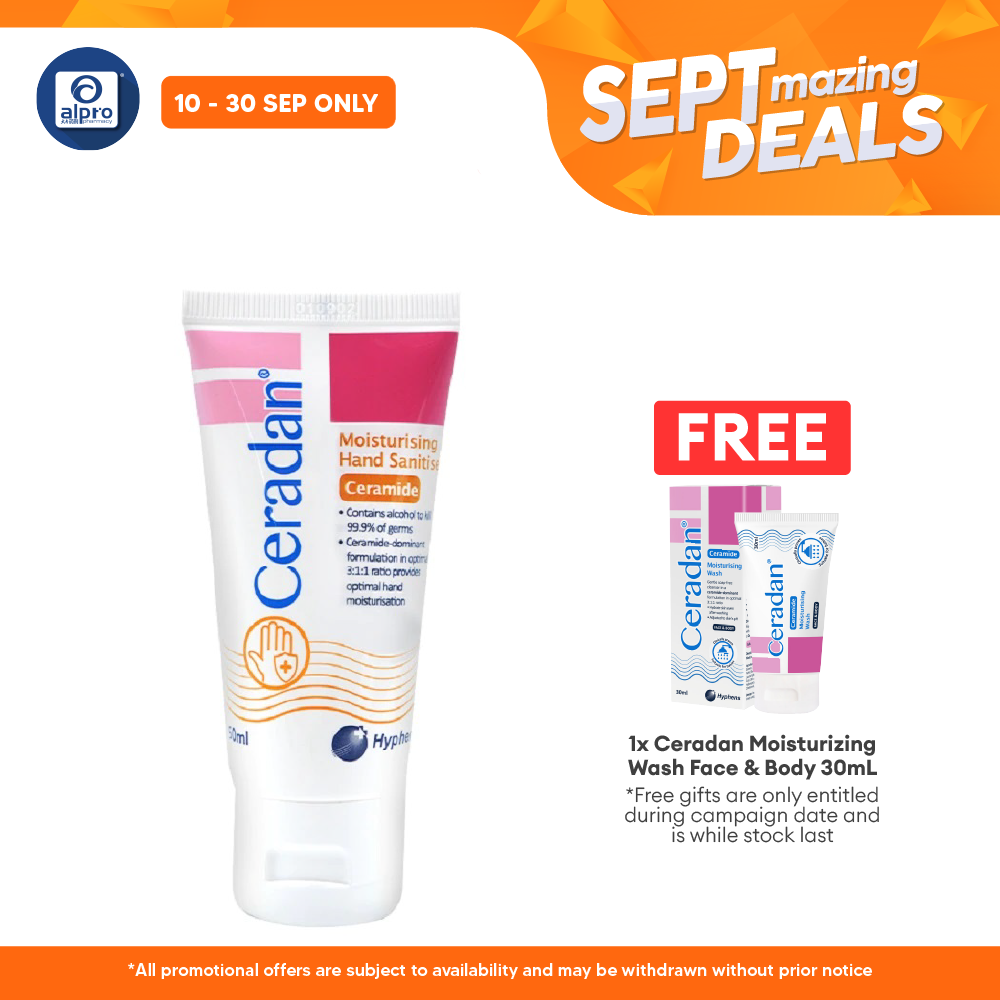 Ceradan Moisturising Hand Sanitiser 50ml Ceradan