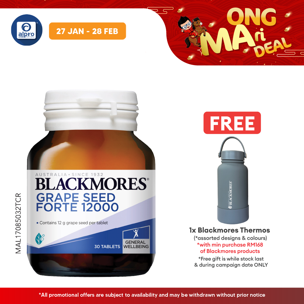 Blackmores Grape Seed Forte 1200mg 30s | General Well-being Blackmores