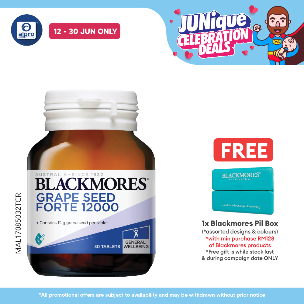 Blackmores Grape Seed Forte 1200mg 30s | General Well-being Blackmores
