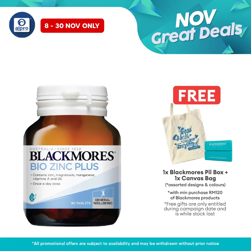 Blackmores Bio Zinc Plus 90s | Well-being Blackmores