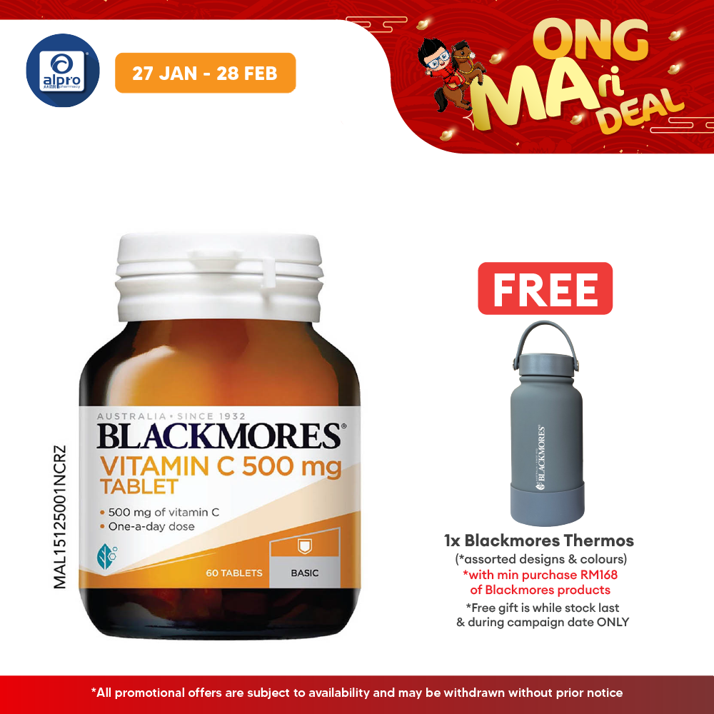 Blackmores Vitamin C 500mg 60s | Helps to Support Blood Vessels Blackmores