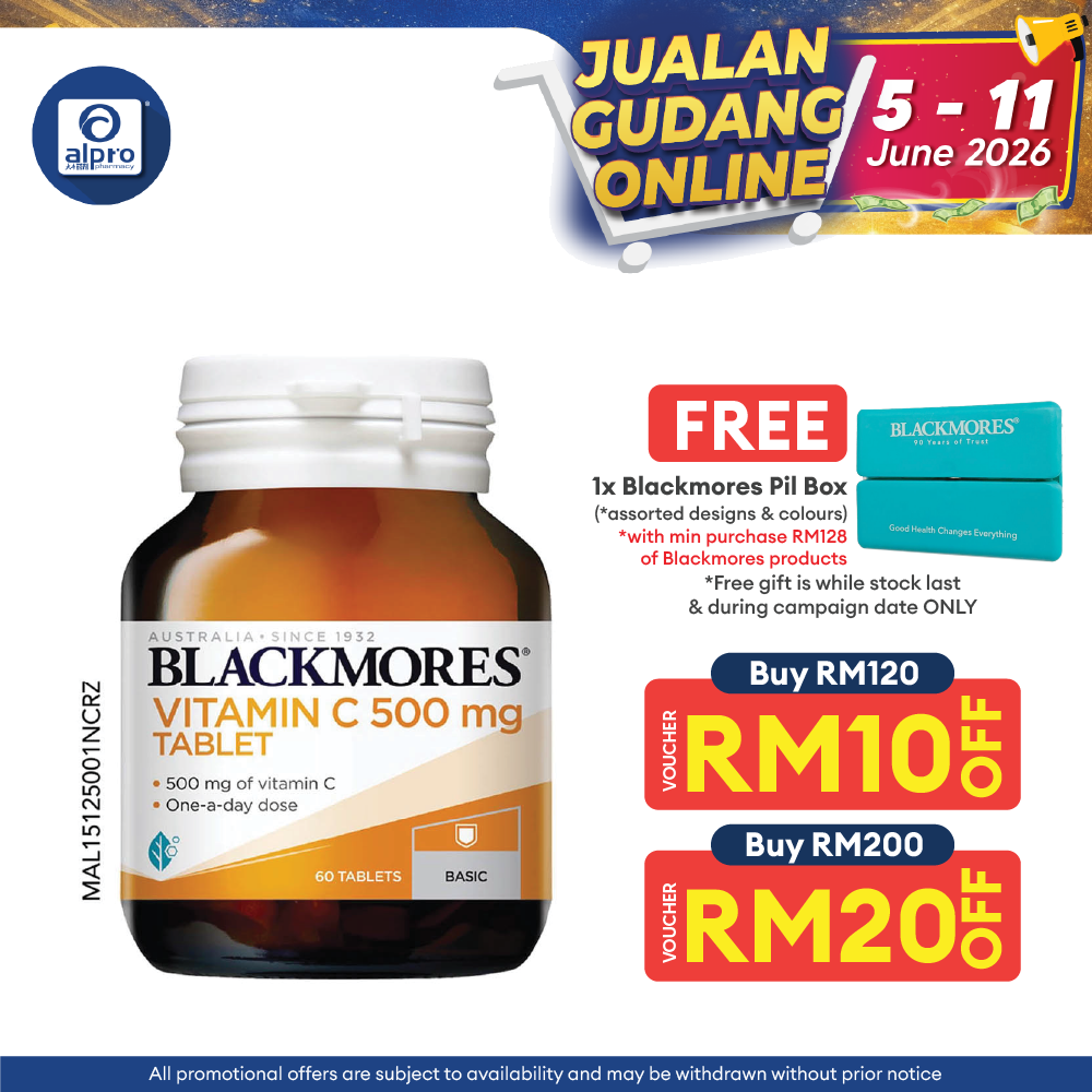 Blackmores Vitamin C 500mg 60s | Helps to Support Blood Vessels Blackmores