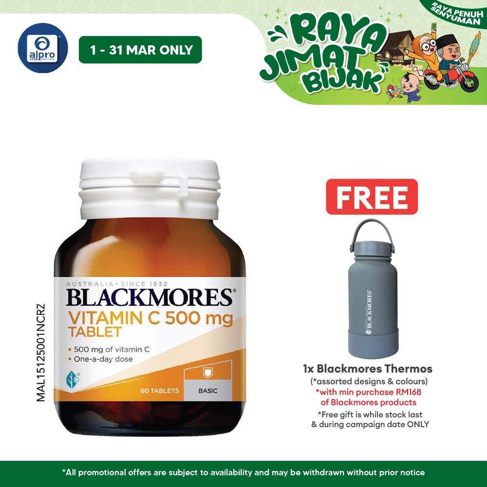 Blackmores Vitamin C 500mg 60s | Helps to Support Blood Vessels Blackmores