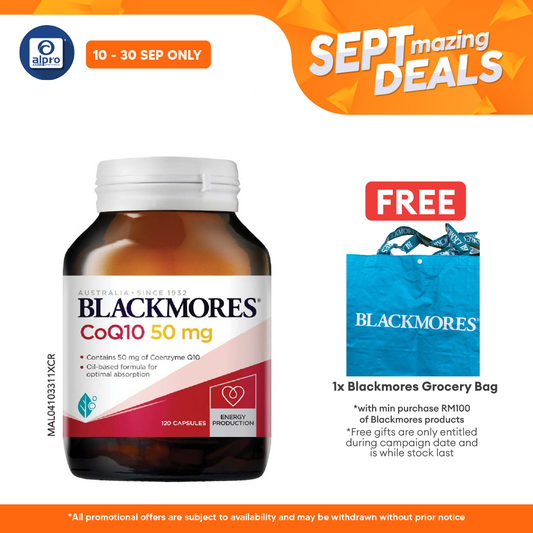 Blackmores CoQ10 50mg 120s | Heart Health Alpro Pharmacy