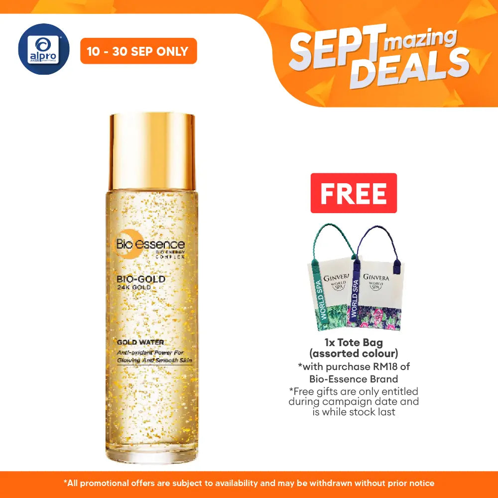 Bio-Essence Bio-Gold Gold Water 150ml | Prevent Skins Dryness Alpro Pharmacy