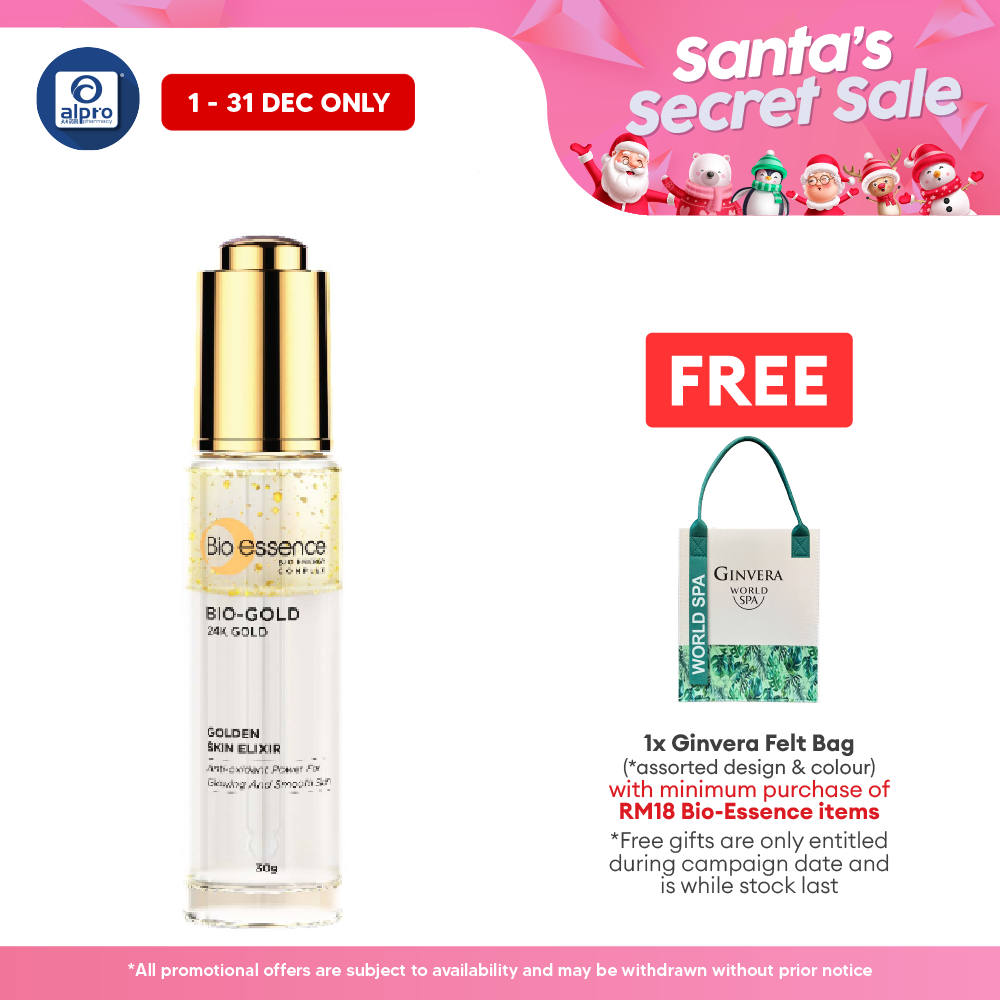 Bio-essence Bio-gold Golden Skin Elixir 30ml Alpro Pharmacy