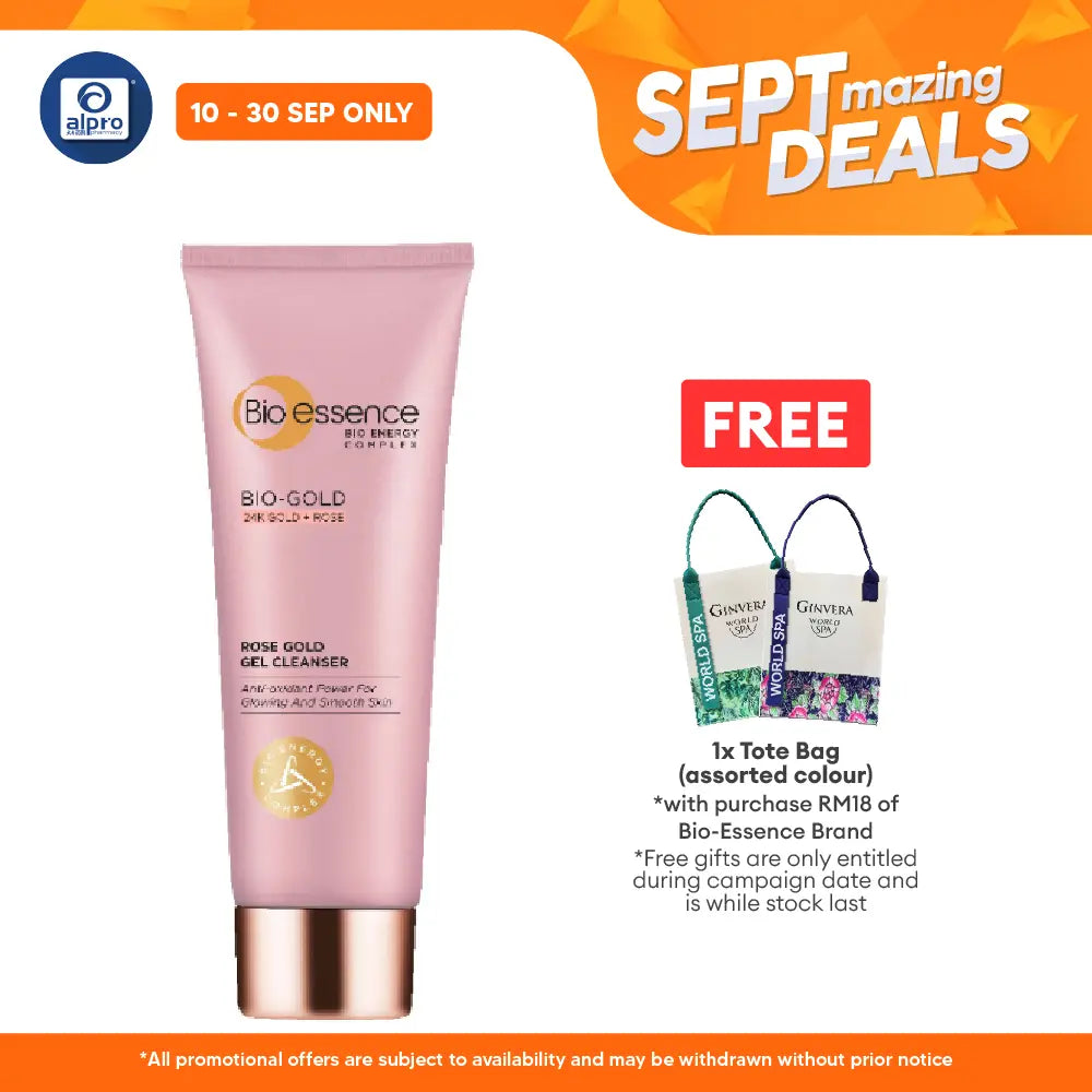 Bio-essence Bio-gold Rose Gold Cleanser 100g | Provides Instant Brightening Alpro Pharmacy