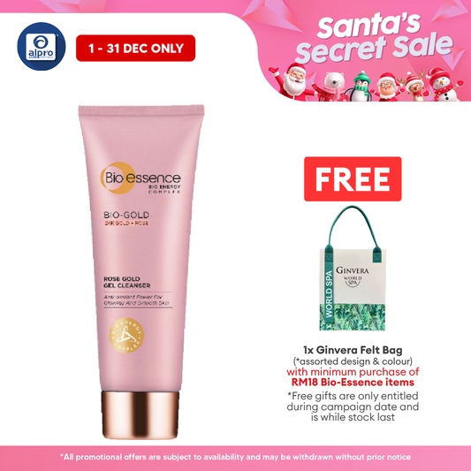 Bio-essence Bio-gold Rose Gold Cleanser 100g | Provides Instant Brightening Alpro Pharmacy