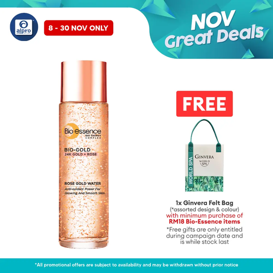 Bio-essence Bio-gold Rose Gold Water 100ml | Keeps Skin Refreshed and Rejuvenated Bio essence