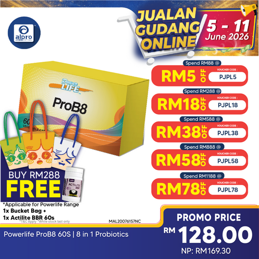 Powerlife ProB8 60S | 8 in 1 Probiotics Powerlife