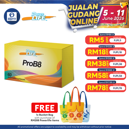 Powerlife ProB8 60S | 8 in 1 Probiotics Powerlife
