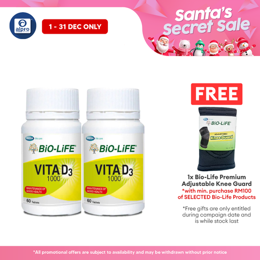 Bio-Life Vitamin D3 2x60s | Bone Health Alpro Pharmacy