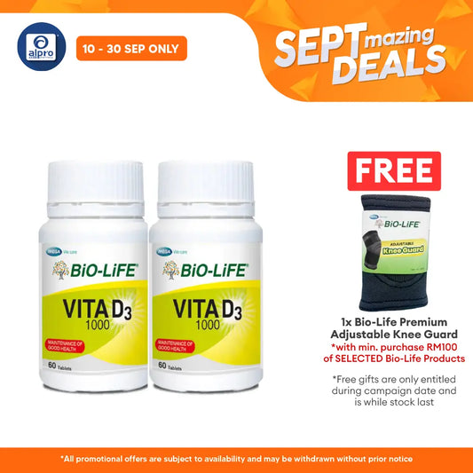 Bio-Life Vitamin D3 2x60s | Bone Health Alpro Pharmacy
