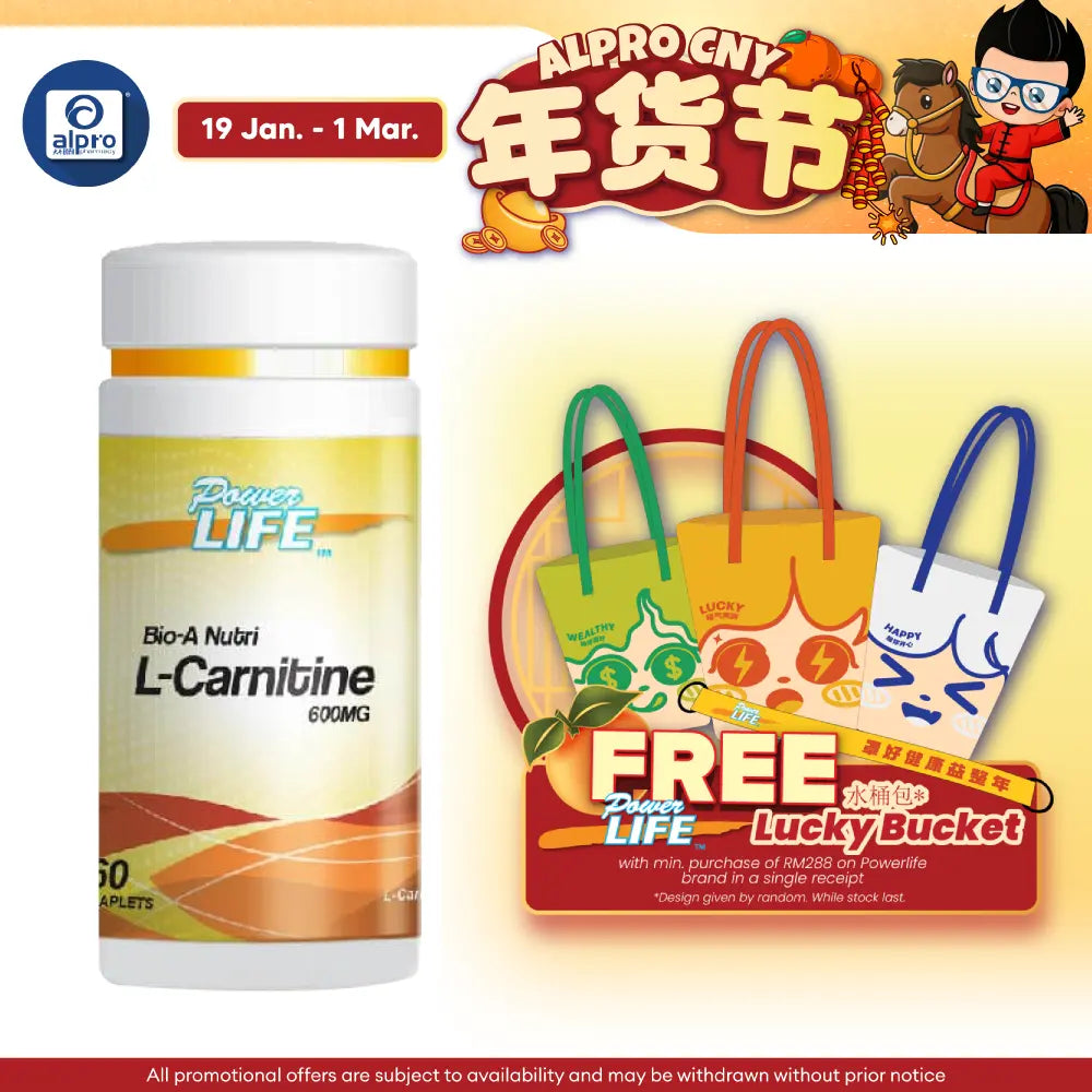 Powerlife Bio-A Nutri L-Carnitine 600mg 60s Powerlife