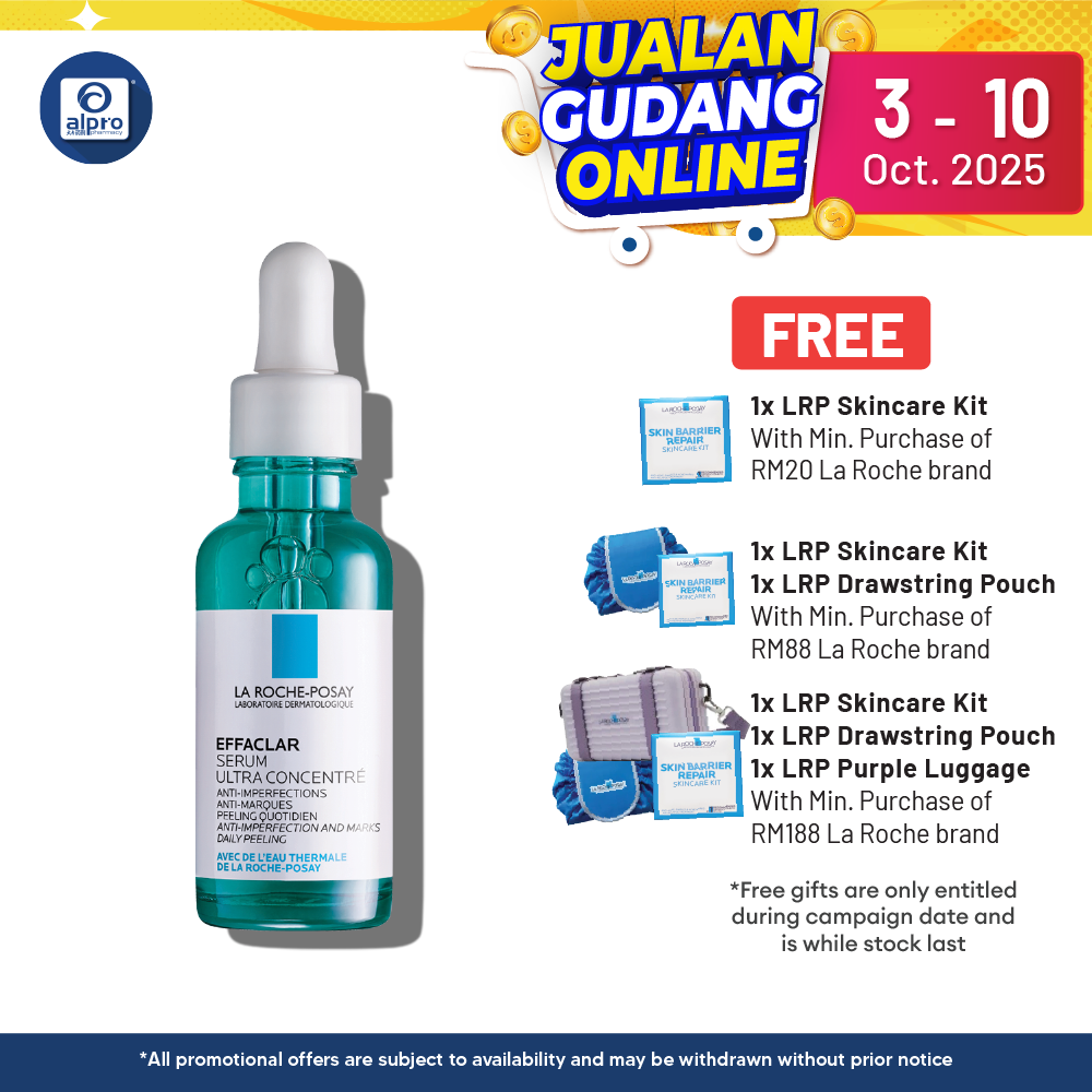 La Roche Posay Effaclar Ultra Concentrated Serum 3ml | Reduce Aging Sign Alpro Pharmacy