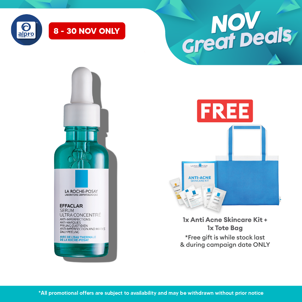 La Roche Posay Effaclar Ultra Concentrated Serum 3ml | Reduce Aging Sign Alpro Pharmacy