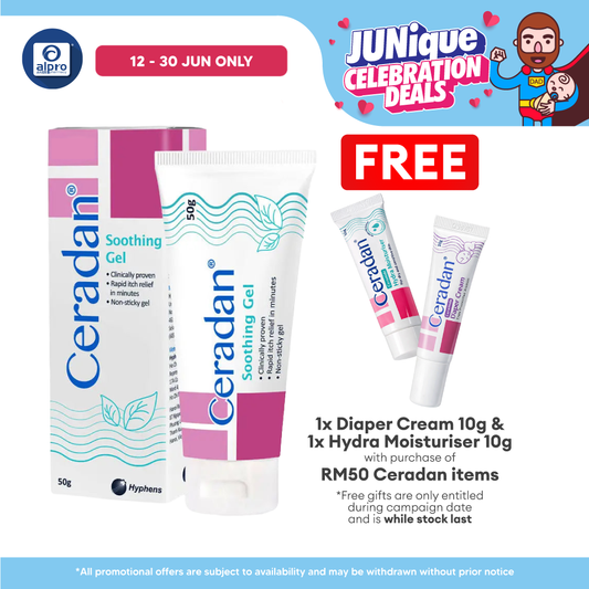 Ceradan Soothing Gel 50g | Itch Reliever Gel Ceradan