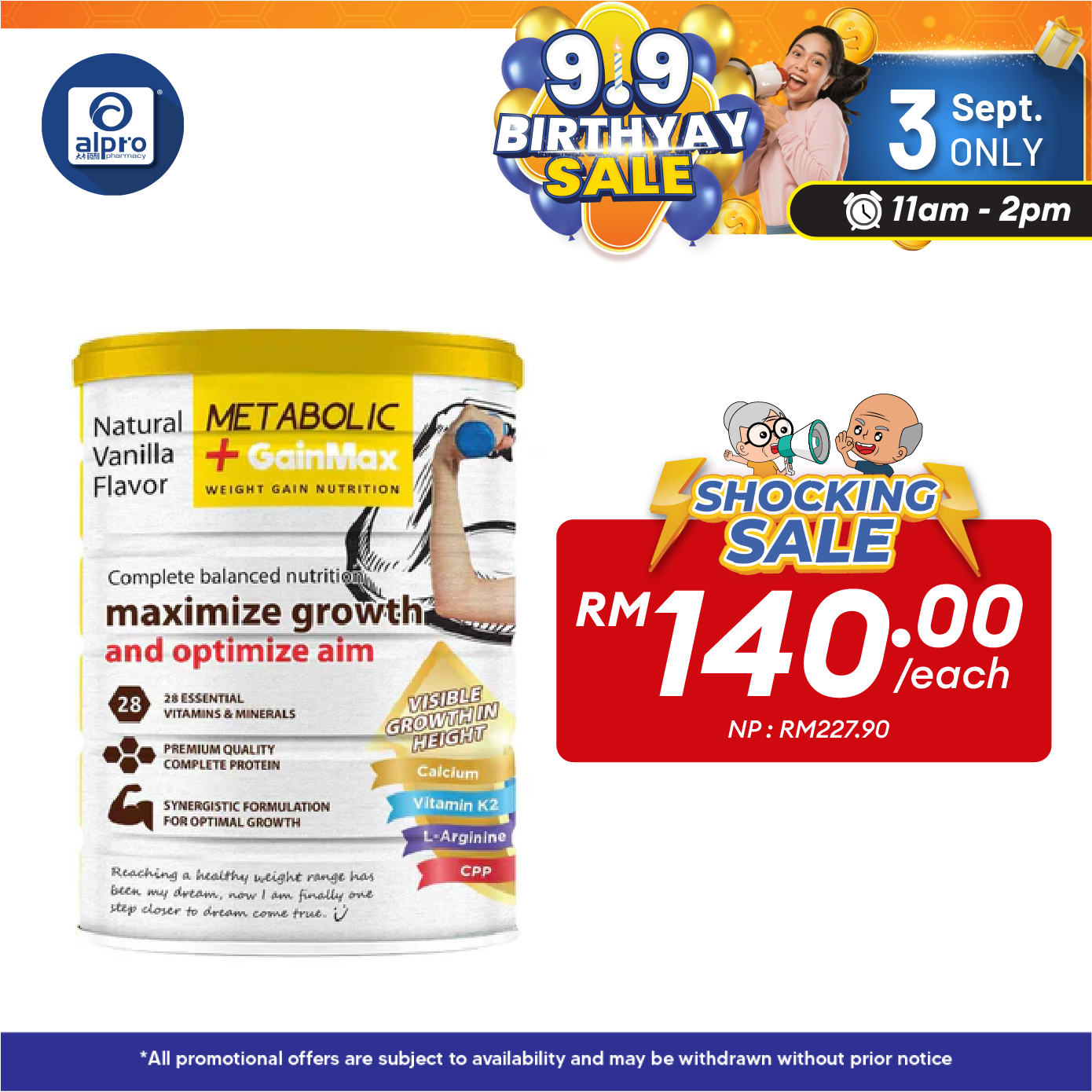 Metabolic + GainMax 850g | Weight Gain Nutrition