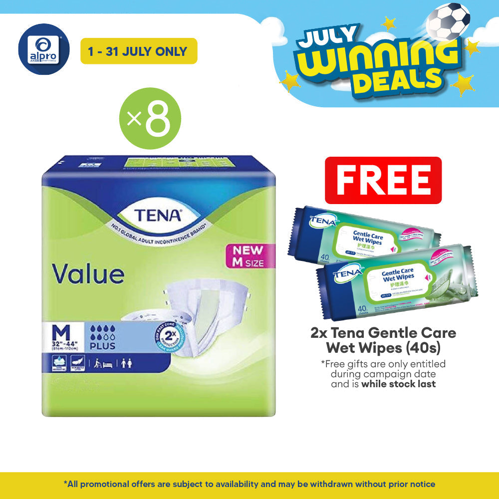 (B) Tena Value Plus (M) 10s (8s) | Skin Soothing Layer Tena