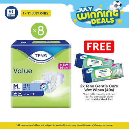 (B) Tena Value Plus (M) 10s (8s) | Skin Soothing Layer Tena