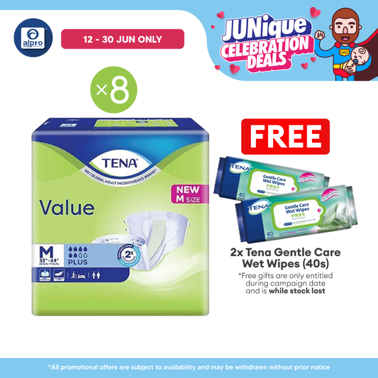 (B) Tena Value Plus (M) 10s (8s) | Skin Soothing Layer Tena