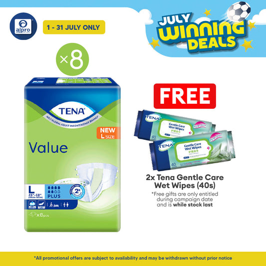 (B) Tena Value Plus (L) 8s (8s) | Leakage Prevention Tena